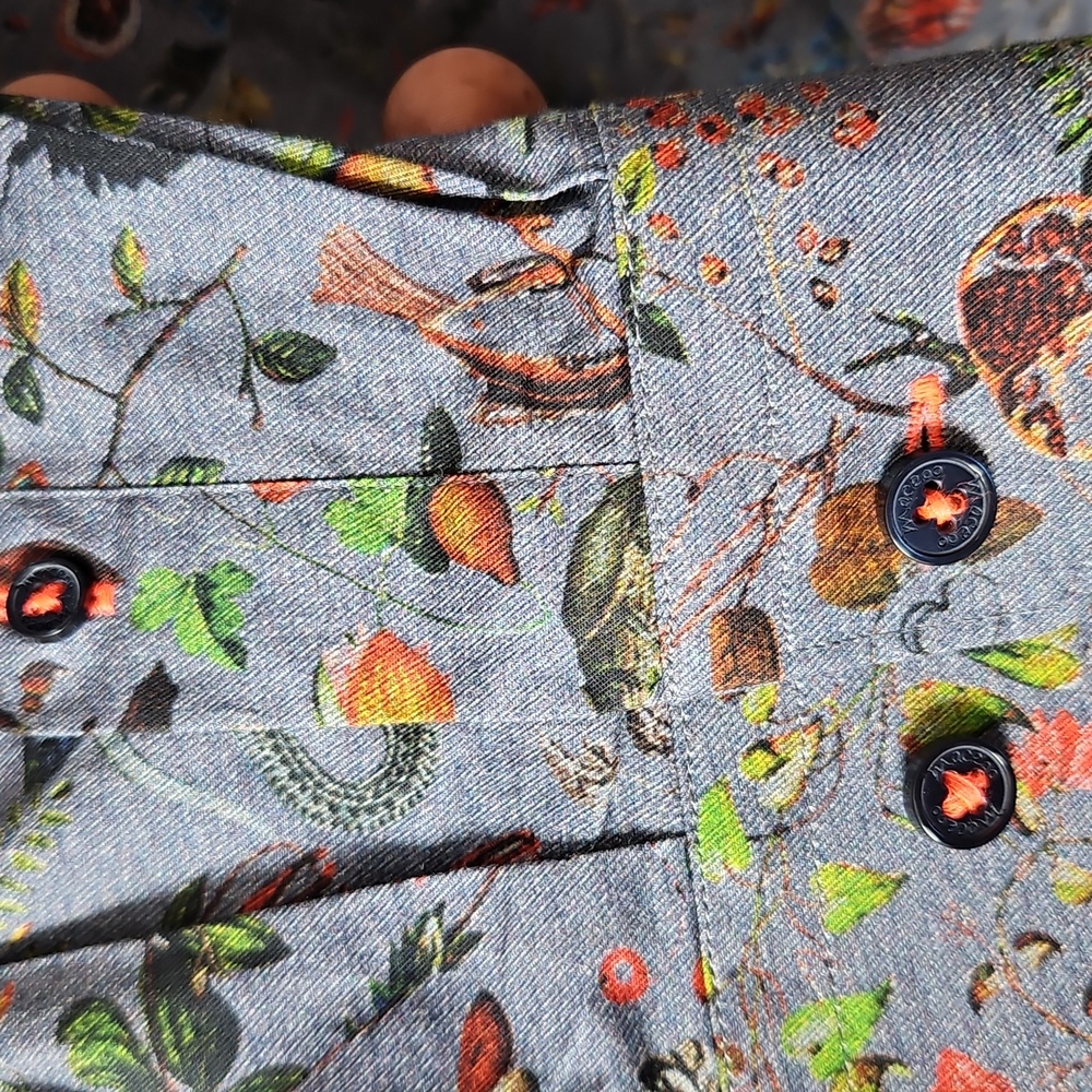 Men's Multicolor MACEOO Floral Button Down Shirt - Picture 5 of 8